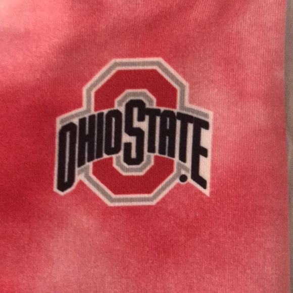 NWT Game OSU Ohio State University Red White Tie Dye Leggings Tights Ath… - Picture 3 of 15